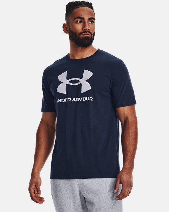 Men's UA Sportstyle Logo T-Shirt, Navy, pdpMainDesktop image number 0